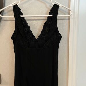 Black Lace Trim Shapewear Full Slip Medium
